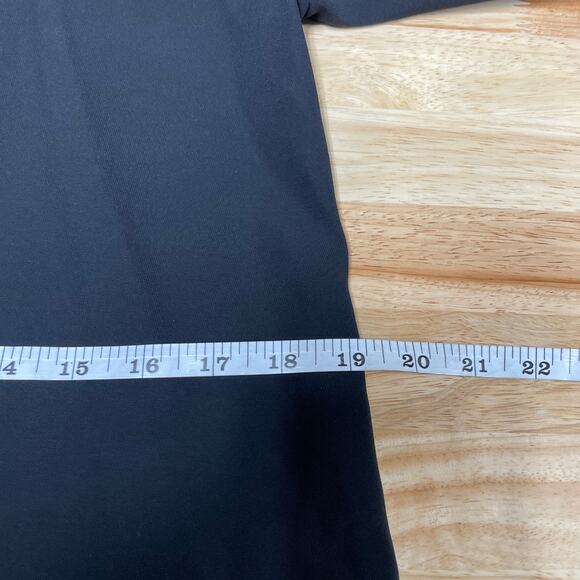 Amanda Uprichard NWT Genesee Black Mini Dress Size S Gold Buttons Slit Sleeve - Picture 8 of 9